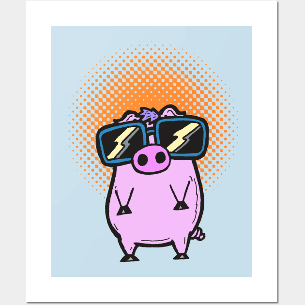 Mudge - Cash Grab Pigs Wall Art by calavara